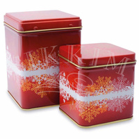 Puszka `Świetlista Gwiazda` świąteczna kwadratowa  50g